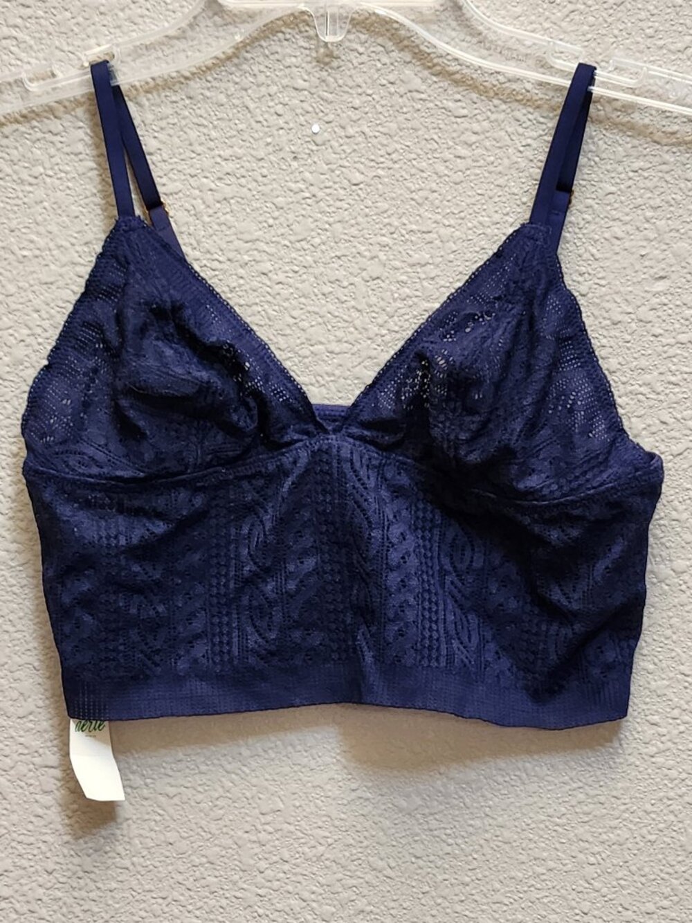 AERIE - Lace Bra Top Bralette Navy Blue - NEW NWT